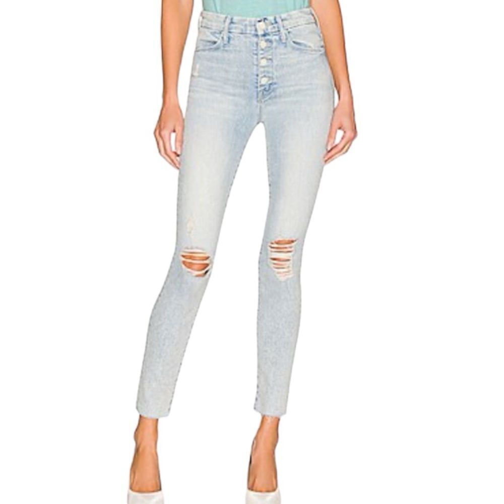 NWT Mother Denim The Pixie Ankle Fray in Action Shot Size 24 Revolve